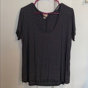Black & white striped T-shirt